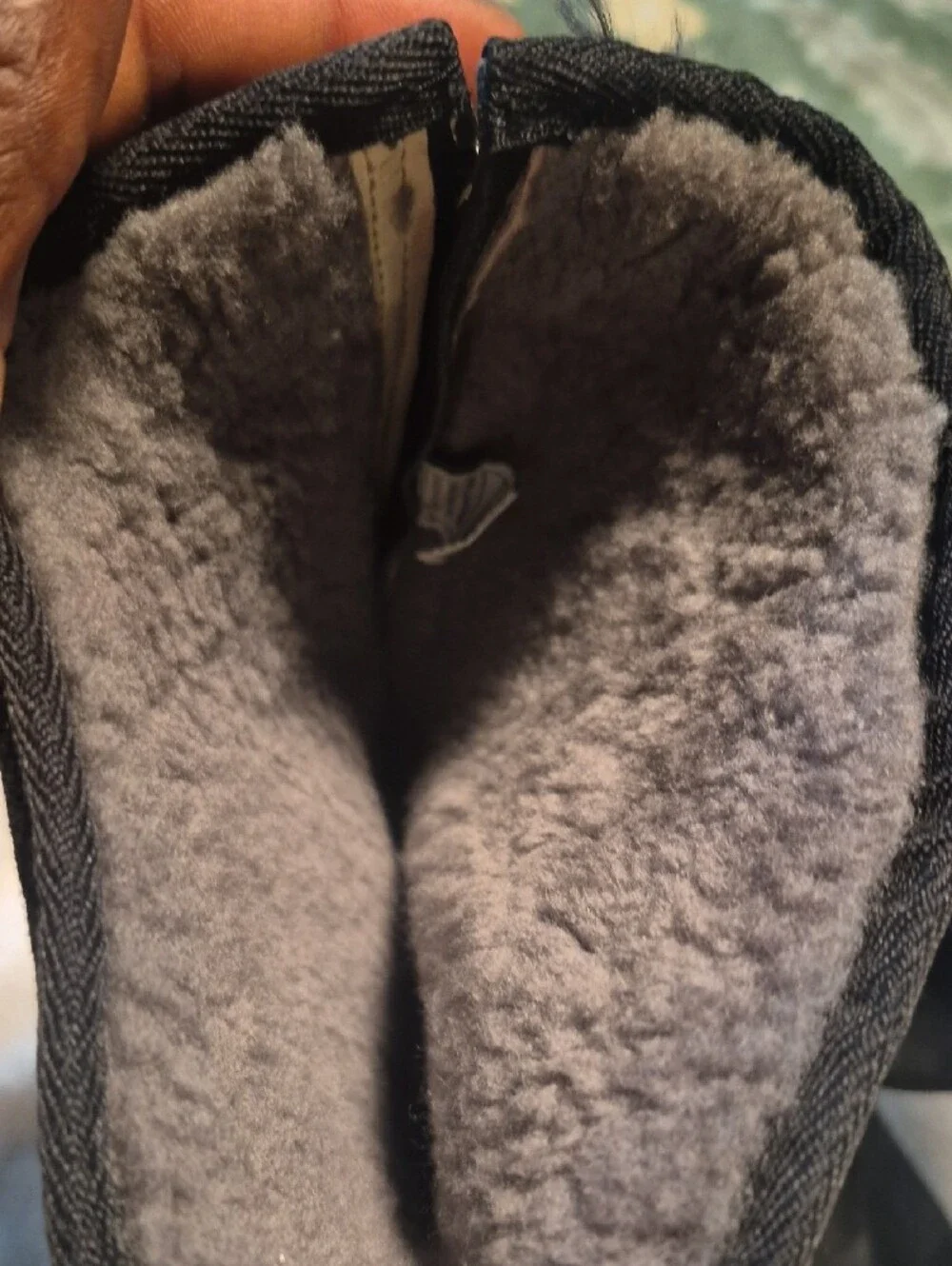 UGG Black Tall Suede Shearling-Lined Winter Boots